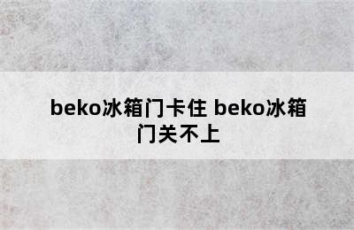 beko冰箱门卡住 beko冰箱门关不上